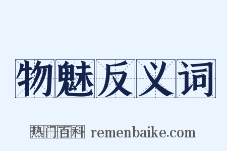 物魅反义词是什么意思的图片